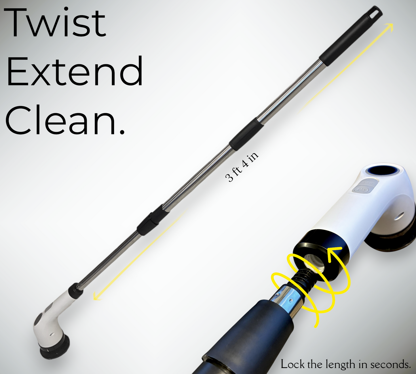 BrightSpin Pro™ Electric Cleaning Scrubber (7 Heads + Extendable Handle)